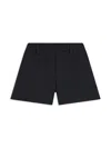 Versace Elasticated-waist Straight-leg Shorts In 黑色