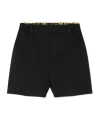 Versace Elasticated-waist Straight-leg Shorts In Black