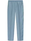 Versace Elasticated-waistband Trousers In Blue