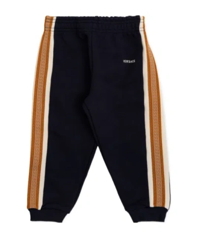 Versace Elastic-waist Athletic Pants In Black