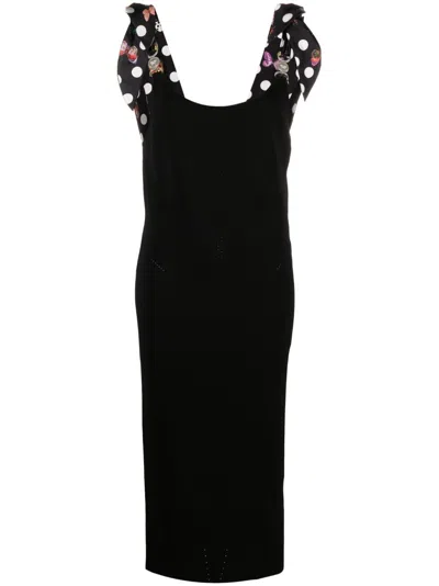 Versace Elegant Black Knit Dress For Women
