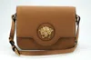 Versace Brown Calf Leather Shoulder Bag In Brown