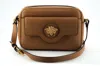 Versace Brown Calf Leather Camera Shoulder Bag In Brown