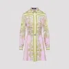 Versace Dress Silk Twill Print Spring Barocco Foulard Pn 1 In Pink