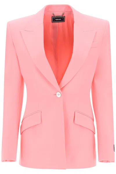 Versace Elegant Pink Single-breasted Jacket For Women