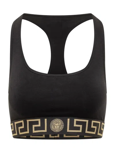 Versace Elegant Stretch Bra In Black