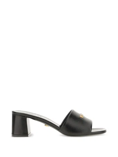 Versace Elegant Women's Mini Sandals In Black