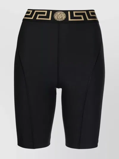 VERSACE ELEVATED WAISTBAND CYCLING SHORTS
