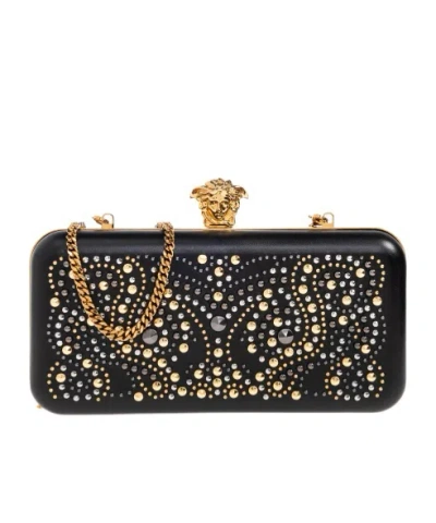 Versace Applique Clutch In Black