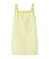 Versace Embellished Checked Satin Mini Dress In Yellow