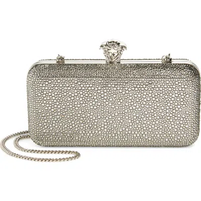 Versace Embellished Clutch In Red