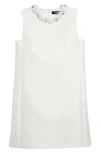 Versace Embellished Satin Mini Dress In Light Sand
