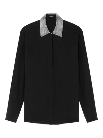 Versace Hemd Mit Verziertem Kragen In Black