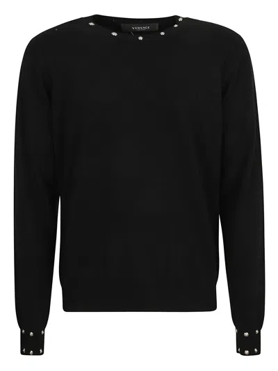 Versace Embellished Crewneck Sweater
