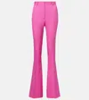 Versace Embellished High-rise Wool Flared Pants