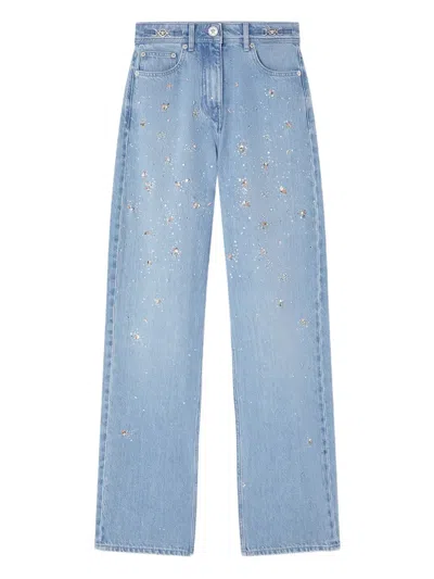 Versace Embellished High-waist Jeans