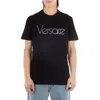 Versace Embellished-logo T-shirt In Black