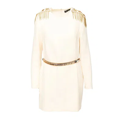 Versace Embellished Mini Dress - '10 In White
