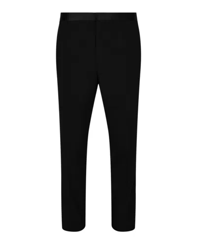 Versace Embellished Panel Formal Pants In Black
