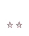 Versace Embellished Star Earrings In White