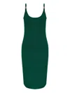 Versace Embellished-strap Midi Dress In Green