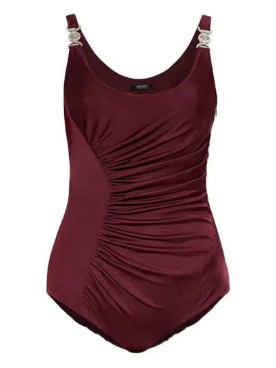 Versace Embellished Top In Red