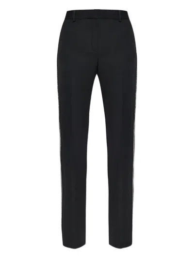 Versace Klassische Hose Mit Verziertem Saum In Black