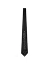 Versace Embellished Wool Tie In Black