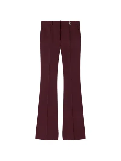 Versace Embellishment Trousers In Burgundy