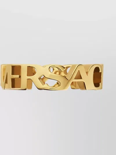 Versace Emblem Cut-out Gold Ring