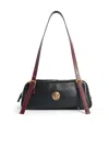 Versace Small Leather Shoulder Bag In Black