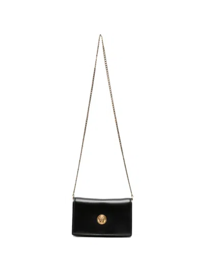 Versace Emblème Leather Mini Bag In Black