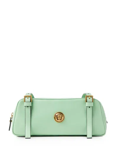Versace Emblème Nappa Bowling Bag In Green