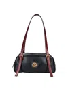 Versace Rectangular Handbag In Smooth Silk And Nylon In Black
