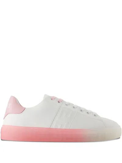 Versace Embossed-logo Gradient Sole Sneakers In White