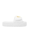 Versace Womens Z4001 White Tessuto Logo-emrboidered Cotton Slippers 6 In White