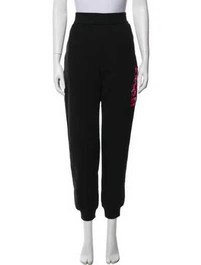 Pre-owned Versace Embroidered Accent Sweatpants W/ Tags In Blue