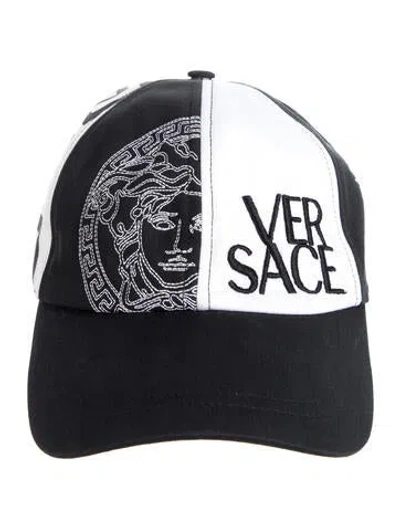 Pre-owned Versace Embroidered Baseball Cap In Black
