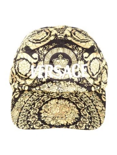 Pre-owned Versace Embroidered Baseball Cap In Yellow
