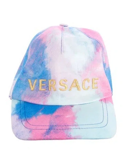 Pre-owned Versace Embroidered Baseball Hat W/tags In Blue