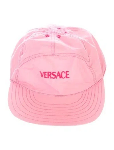 Pre-owned Versace Embroidered Camper Hat In Pink