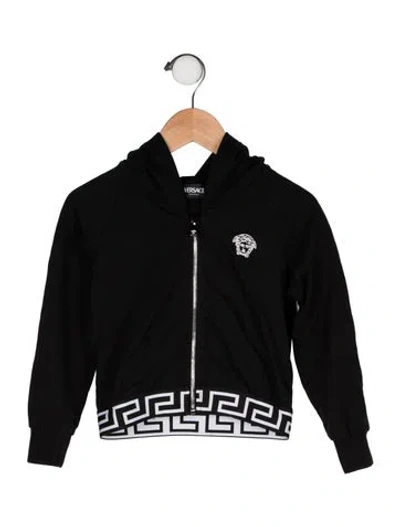 Pre-owned Versace Babies' Embroidered Casual Jacket In Black
