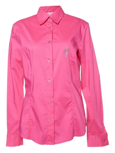 Pre-owned Versace Embroidered Cotton-blend Shirt