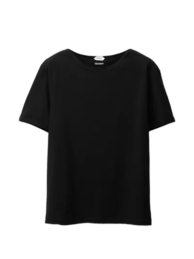 Versace Embroidered Cotton-jersey T-shirt In Black