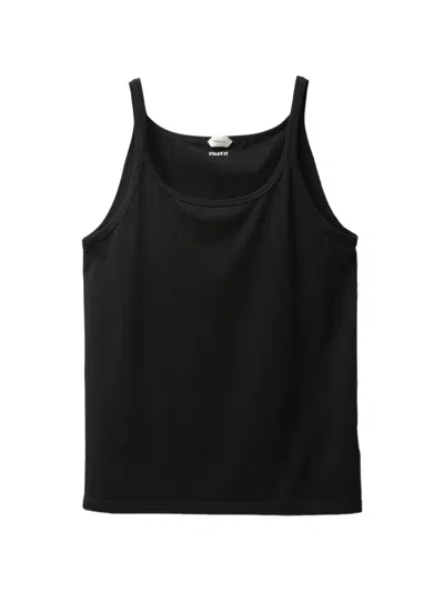 Versace Embroidered Cotton-jersey Tank Top In Black