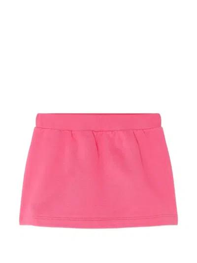 Versace Kids' Embroidered Cotton-jersey Skirt In Pink