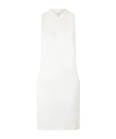 Versace Embroidered Cotton-jersey Tank Mini Dress In White