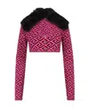 Versace Knitted Sweater In Pink