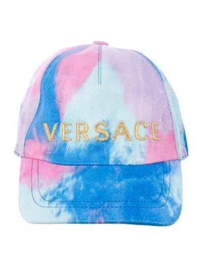 Pre-owned Versace Embroidered Hat W/tags In Pink