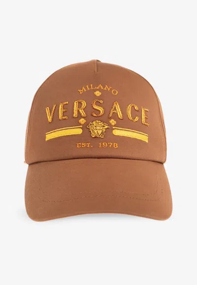 Versace Embroidered Logo Baseball Cap